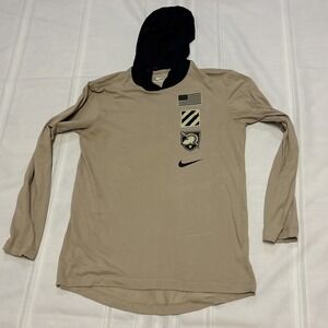 Las Vegas Knights Nike Tee Hoodie Shirt Mens S Gold NHL Long Sleeve Lightweight